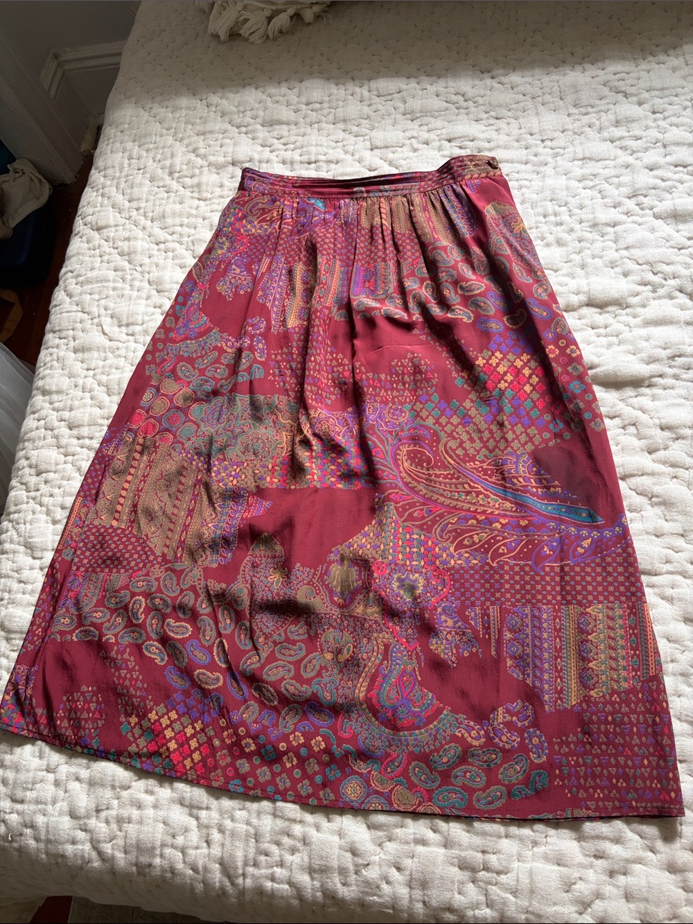 Vintage Silk Paisley Midi